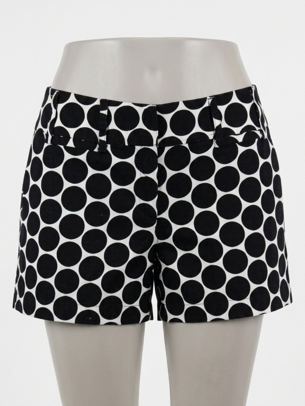 Willi Smith Black and White High Waist Shorts